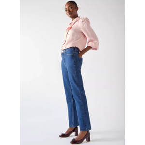 LK Bennett Emilie Cotton Blend Straight Leg Smart Jean